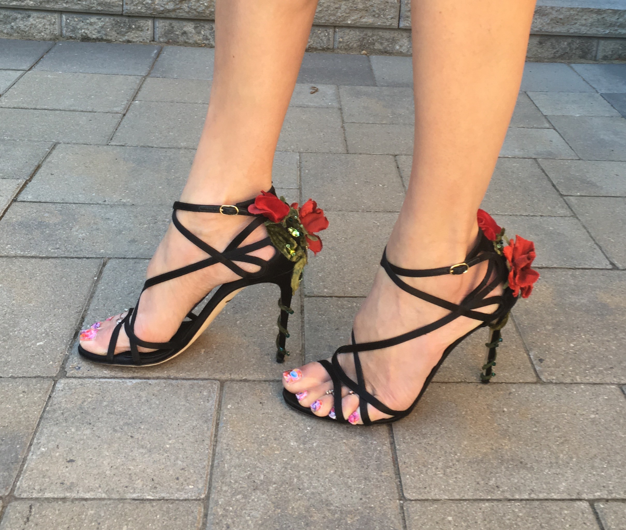 dolce and gabbana rose heels